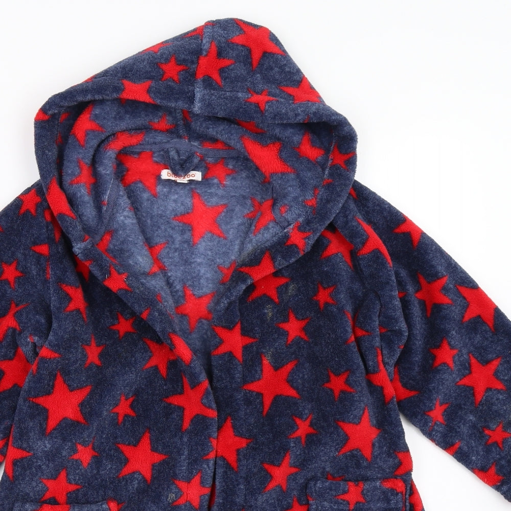 Blue Zoo Boys Blue Solid   Robe Size 5-6 Years