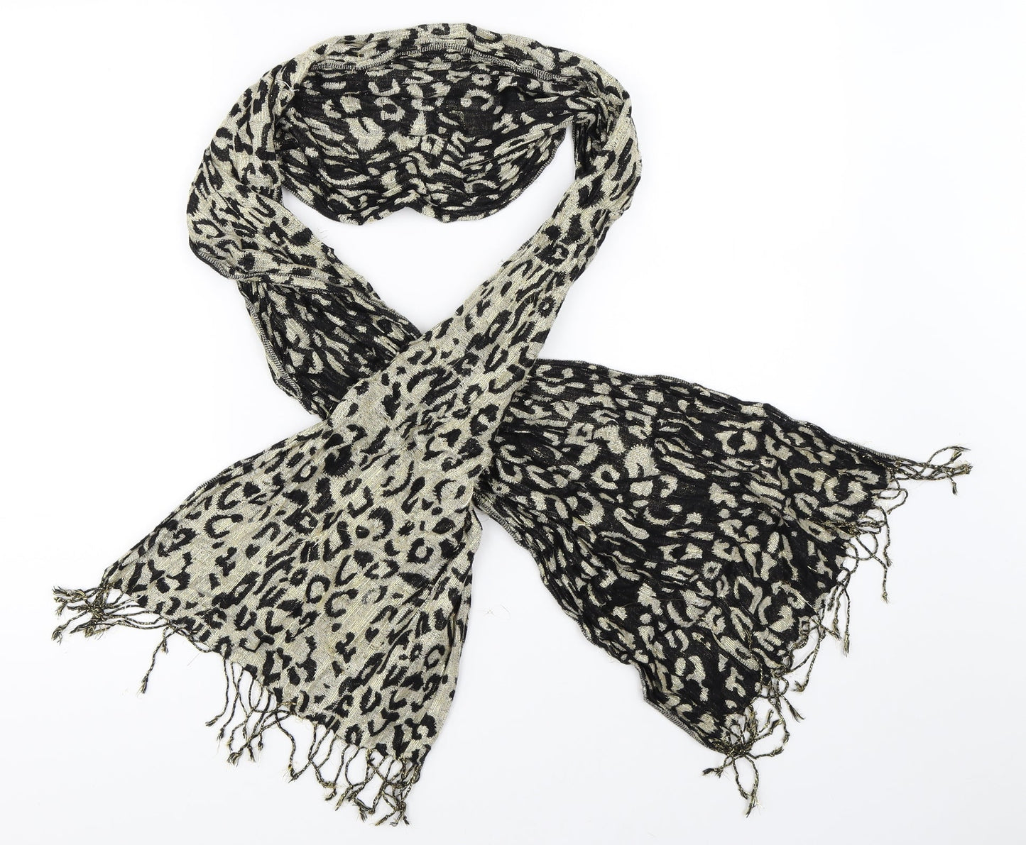 Preworn Womens Black    Scarf