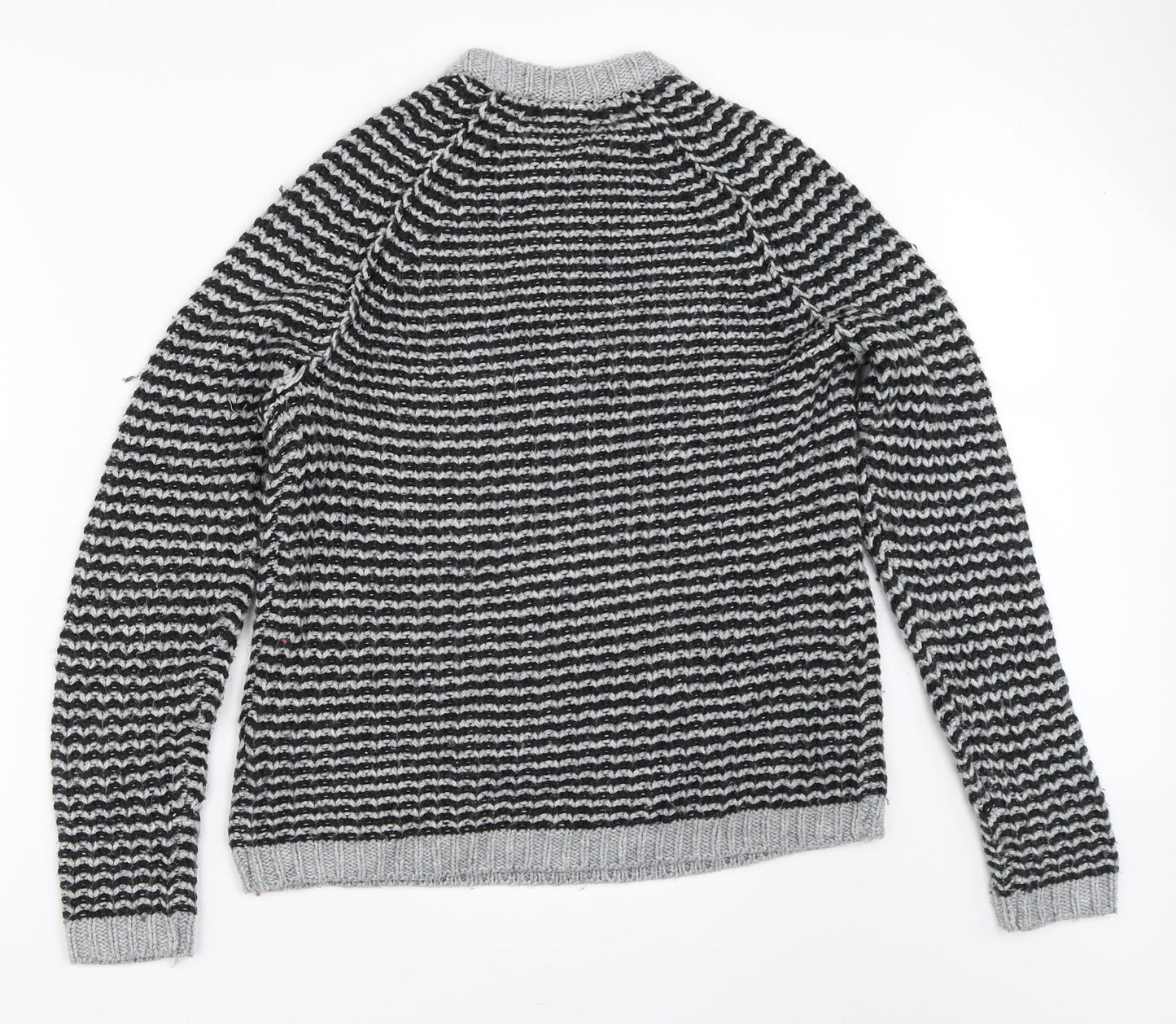 H&M Womens Grey Striped  Pullover Jumper Size S