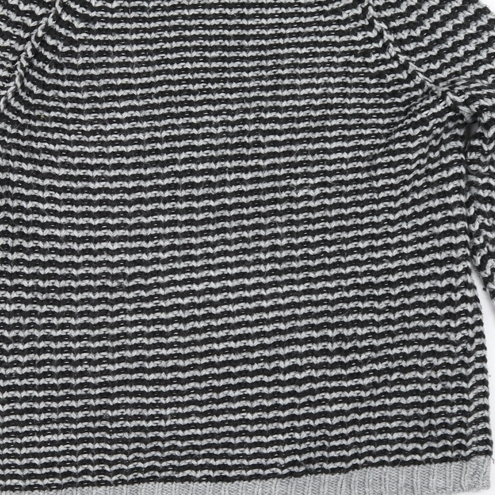 H&M Womens Grey Striped  Pullover Jumper Size S