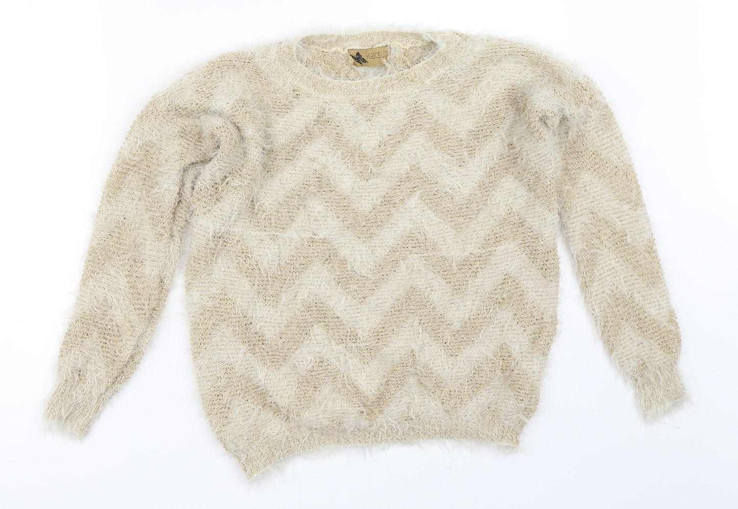 Katsuiti Womens Beige   Pullover Jumper Size M