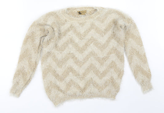 Katsuiti Womens Beige   Pullover Jumper Size M