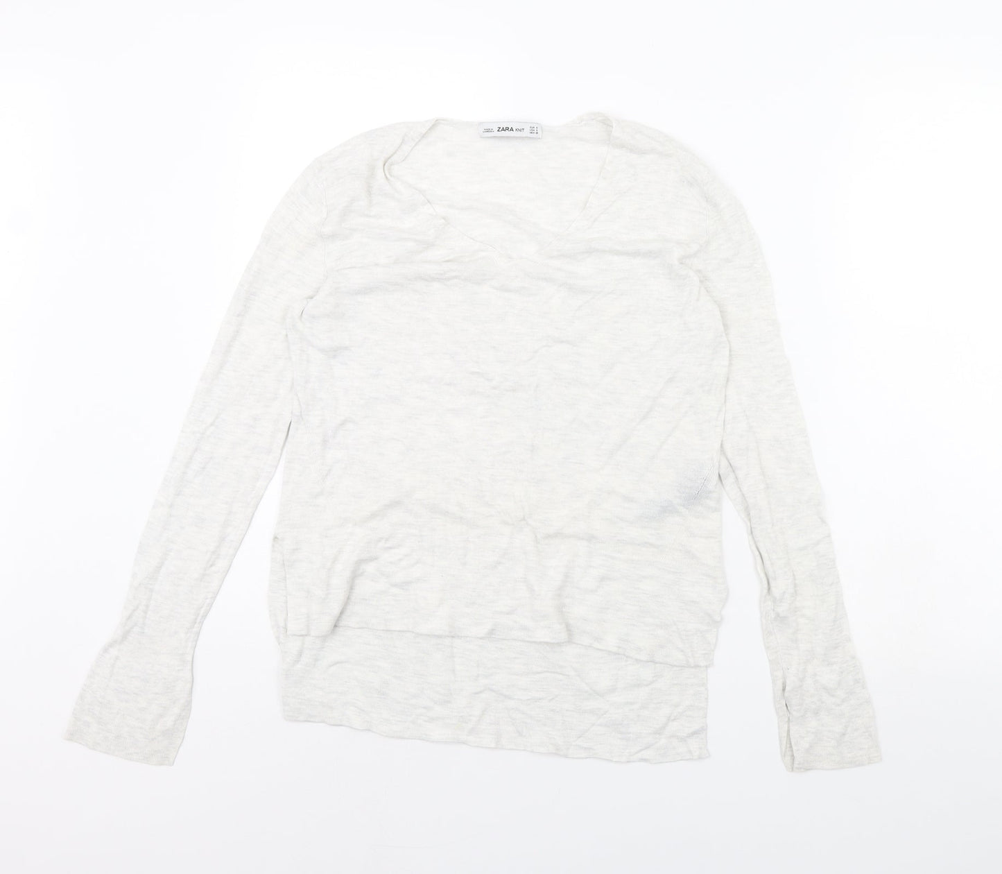 Zara Womens Grey   Pullover Jumper Size S