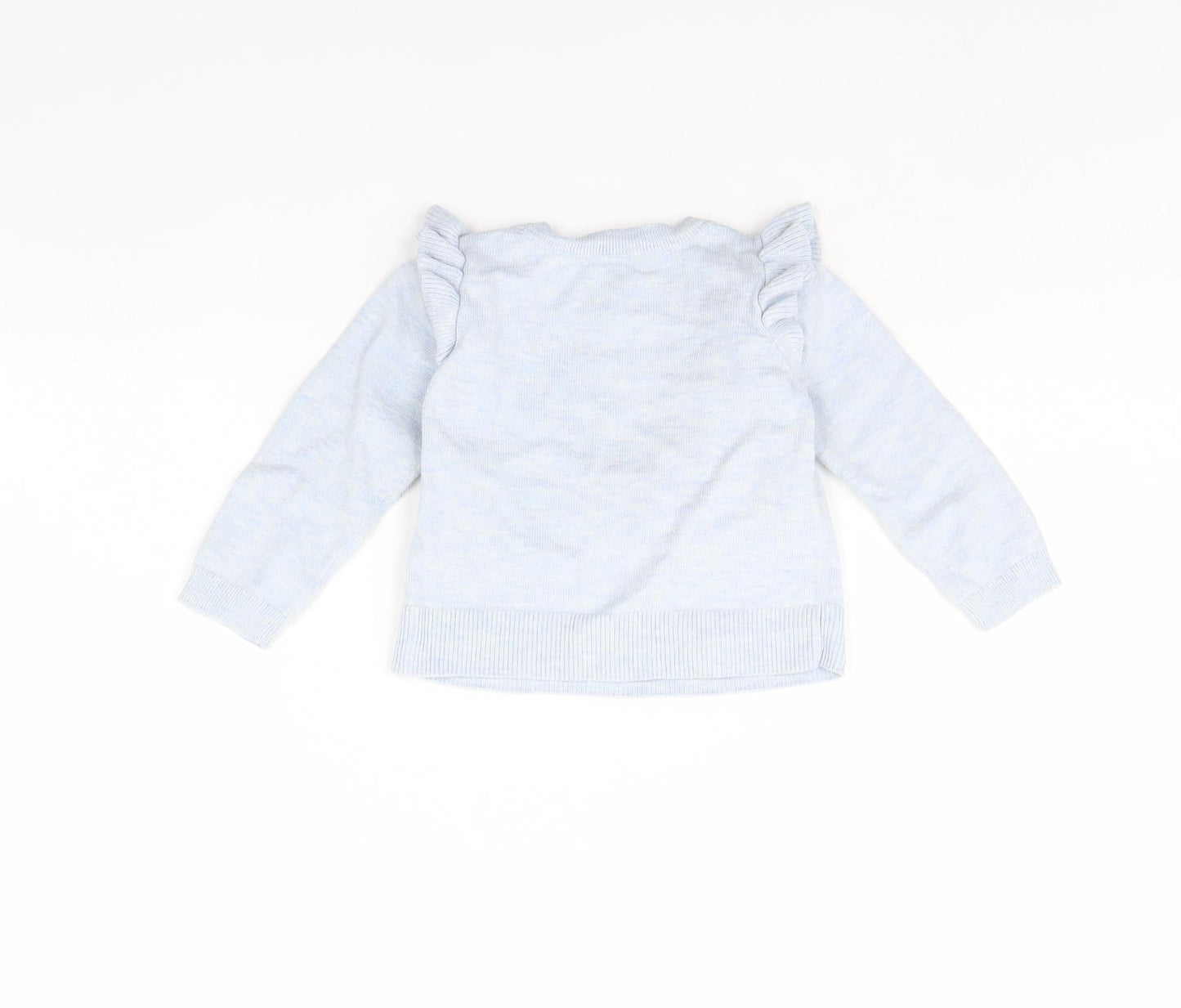 Gap Girls Blue   Pullover Jumper Size 2 Years  - Penguin