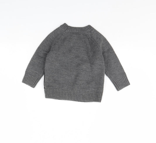 Nicholas Girls Grey   Pullover Jumper Size 2 Years
