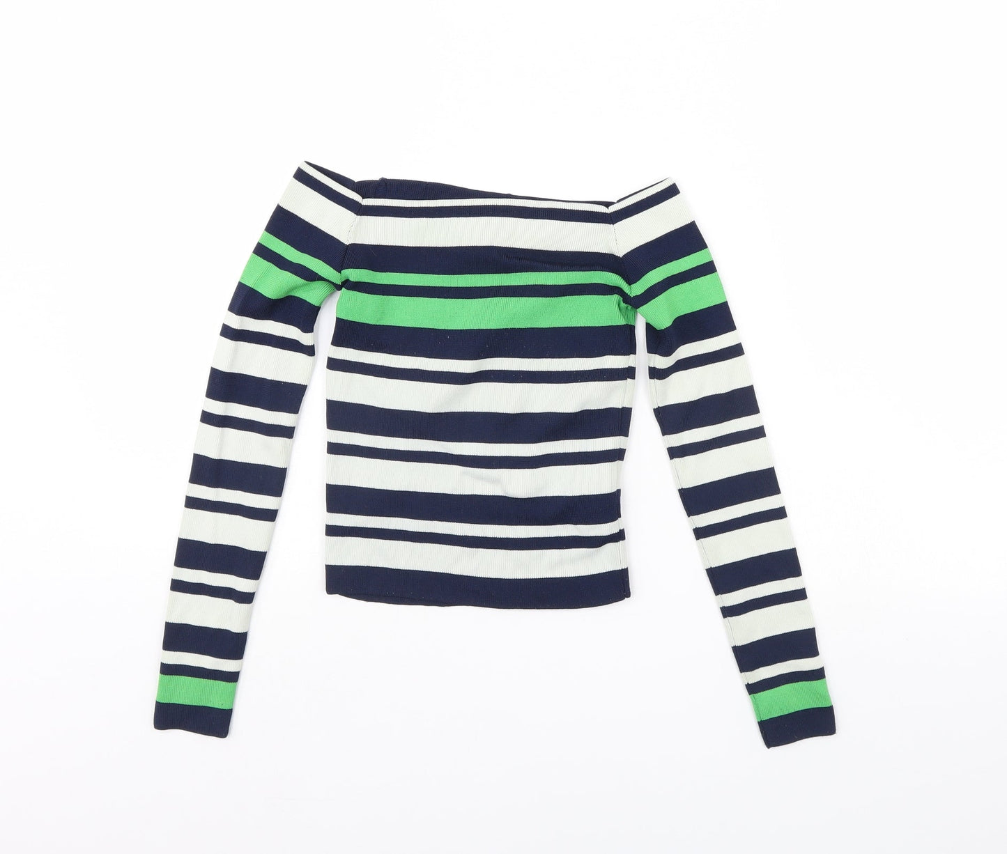 Topshop Womens Ivory Striped  Pullover Jumper Size 8