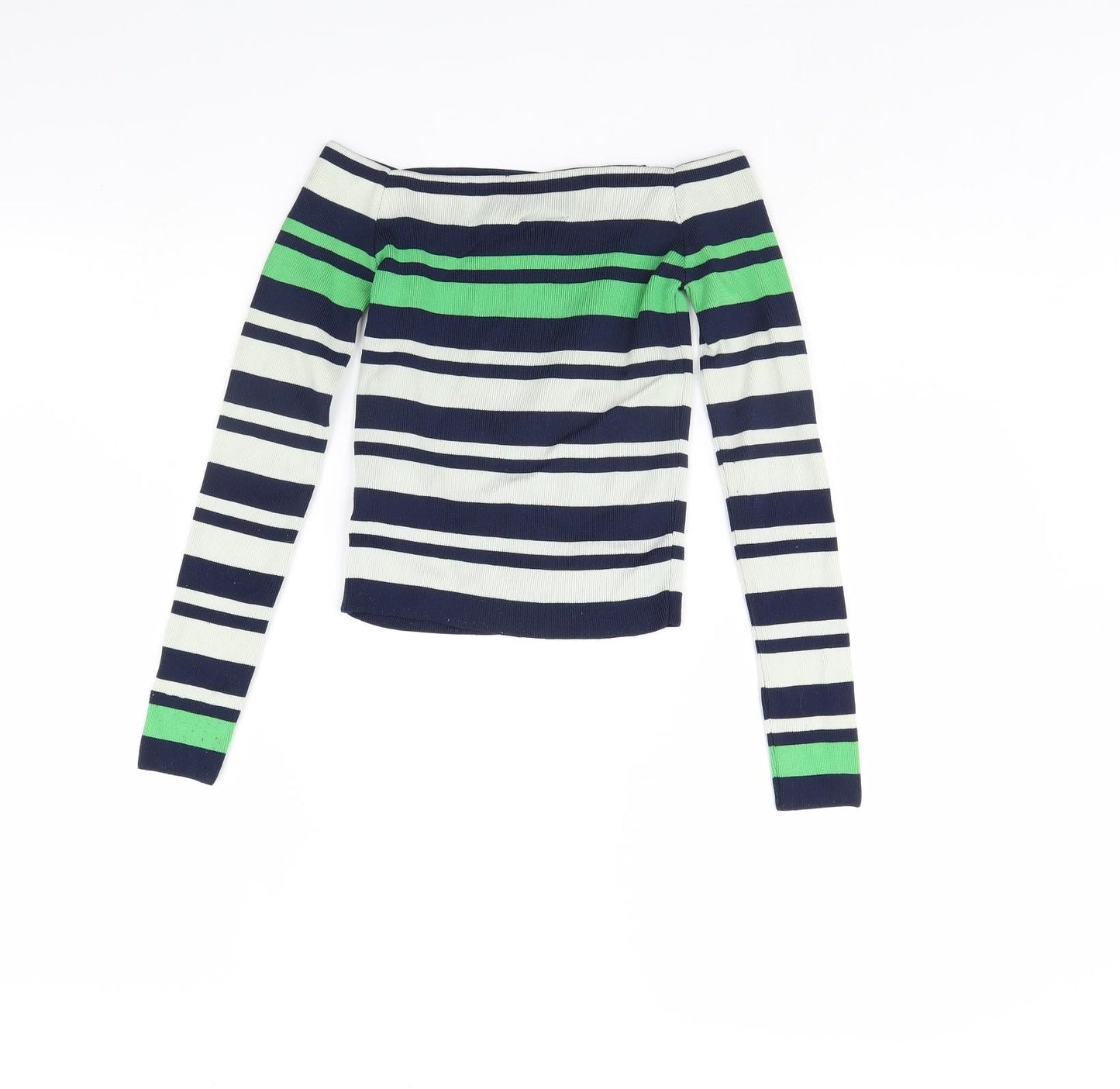 Topshop Womens Ivory Striped  Pullover Jumper Size 8