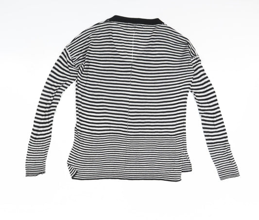 NEXT Womens Black Striped  Pullover Jumper Size 12