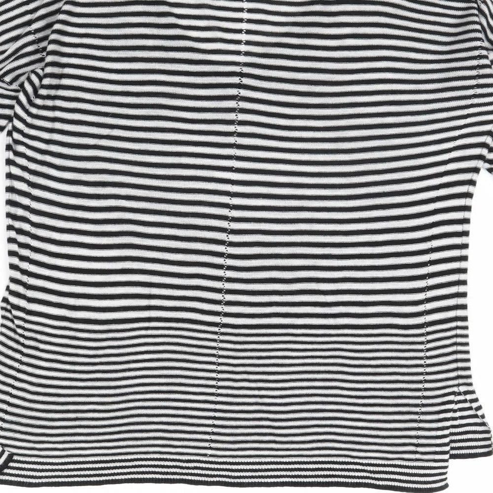 NEXT Womens Black Striped  Pullover Jumper Size 12