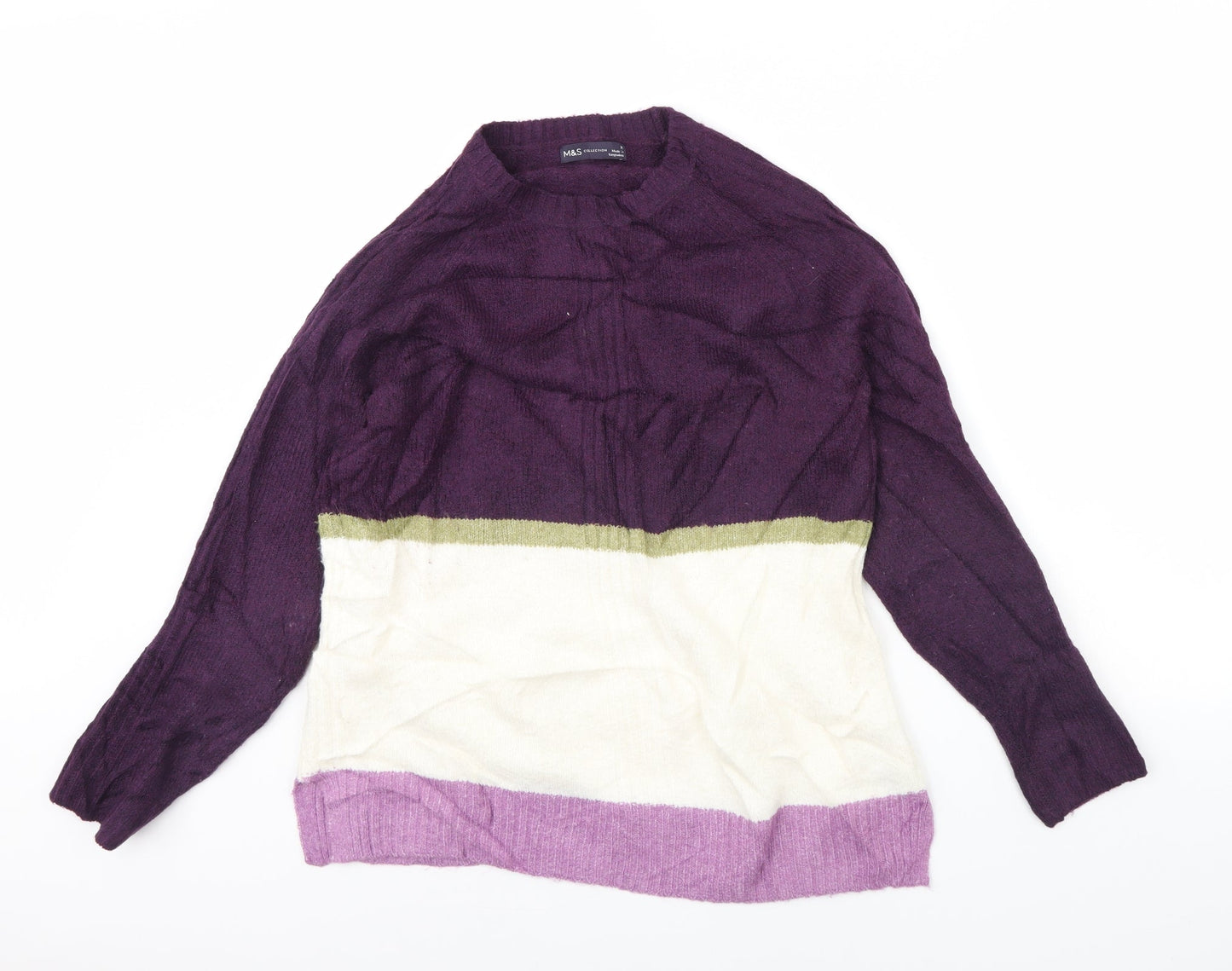 m&s Womens Purple   Pullover Jumper Size M