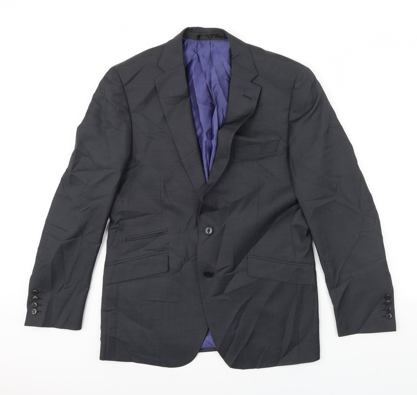 M&S Mens Grey   Jacket Blazer Size M  - Shoulder Pads