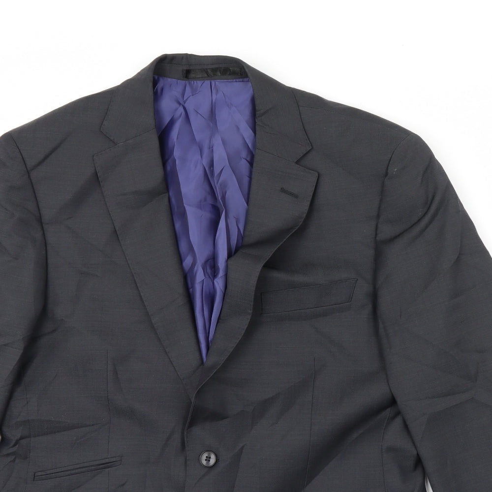 M&S Mens Grey   Jacket Blazer Size M  - Shoulder Pads