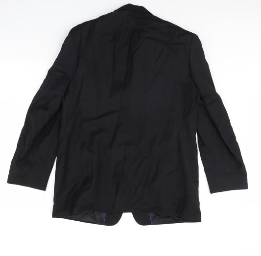 Preworn Mens Black   Jacket Blazer Size 40  - Shoulder Pads