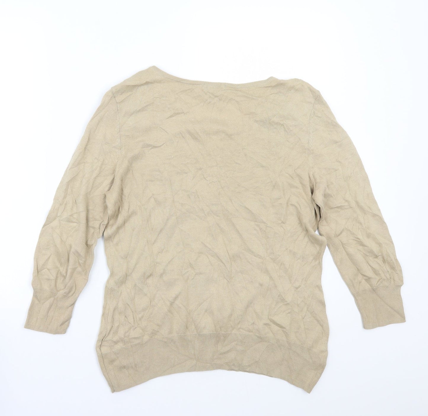 H&M Womens Beige   Cardigan Jumper Size L