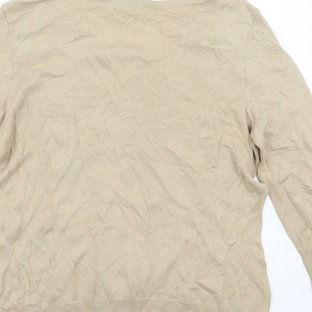 H&M Womens Beige   Cardigan Jumper Size L
