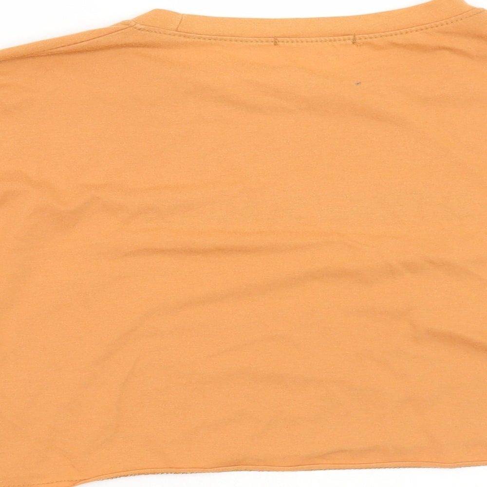 Publiv desire Womens Orange   Basic T-Shirt Size 8