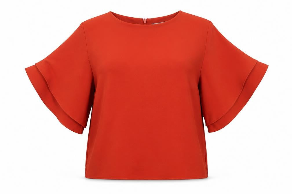 H&M Womens Orange   Basic Blouse Size 10
