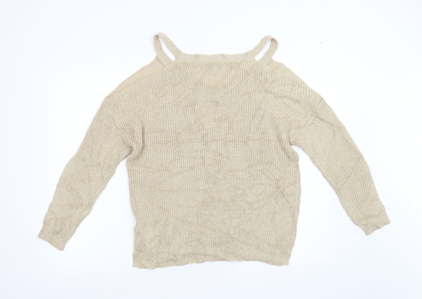 NEXT Womens Gold  Knit Pullover Jumper Size 14