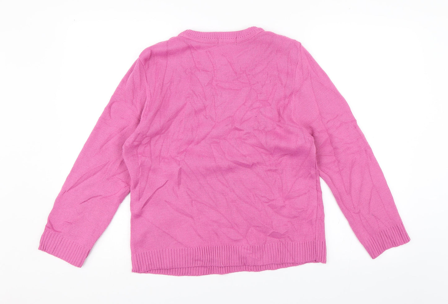 Glimpse Design Womens Pink   Pullover Jumper Size S