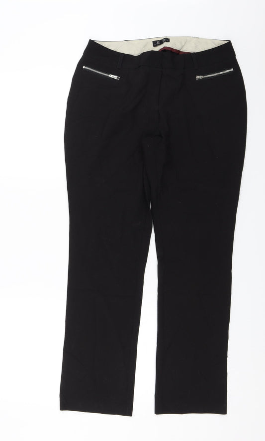 Papaya Womens Black   Dress Pants Trousers Size 12 L26 in
