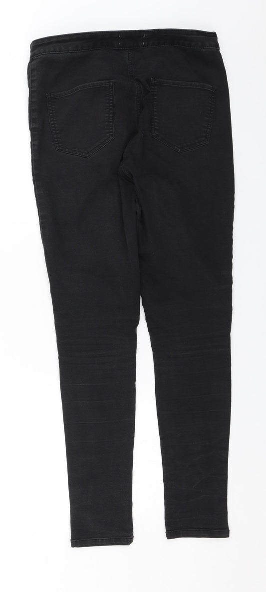 Miss Denim Womens Black  Denim Skinny Jeans Size 14 L27 in