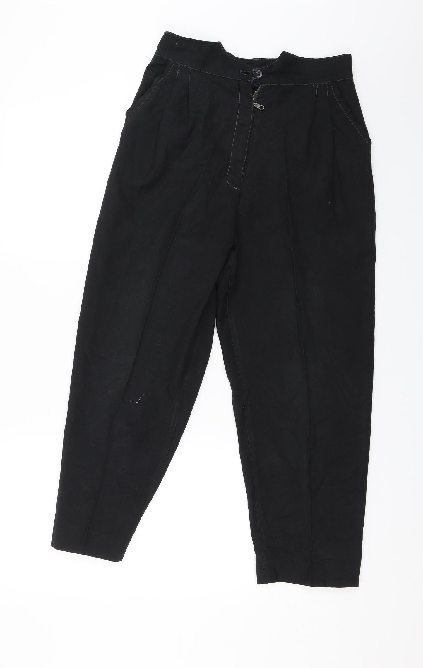 Preworn Womens Black   Trousers  Size 26 in L22 in