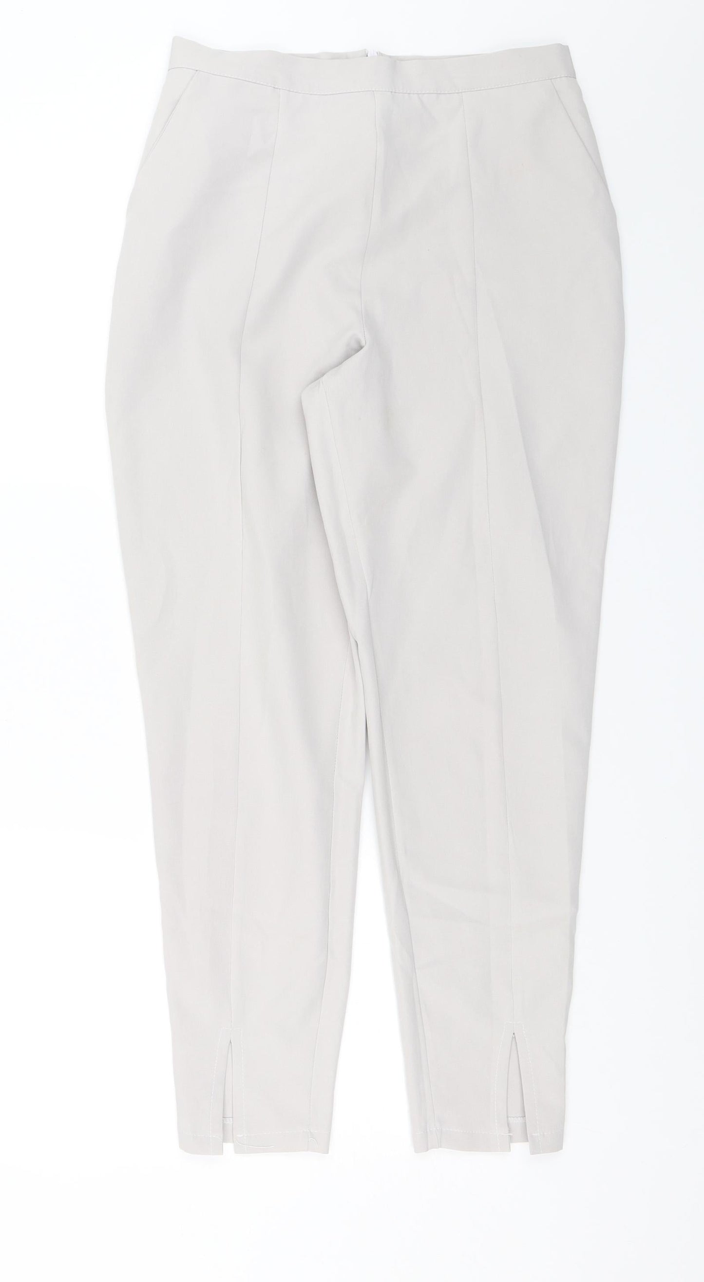Boohoo Womens Grey   Capri Trousers Size 8 L25 in