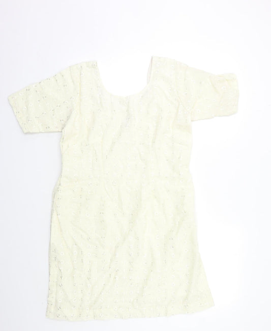 Preworn Womens Ivory   Tunic Blouse Size M