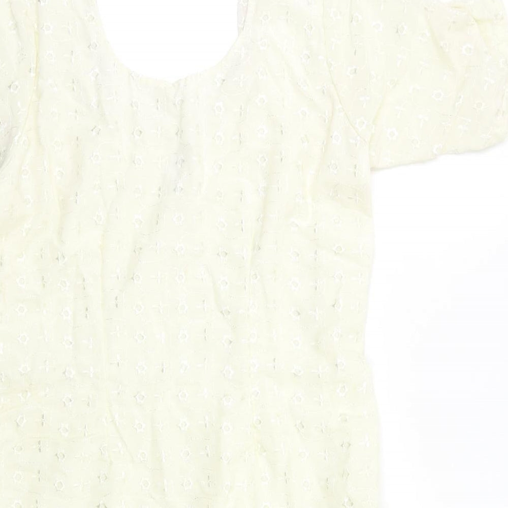 Preworn Womens Ivory   Tunic Blouse Size M
