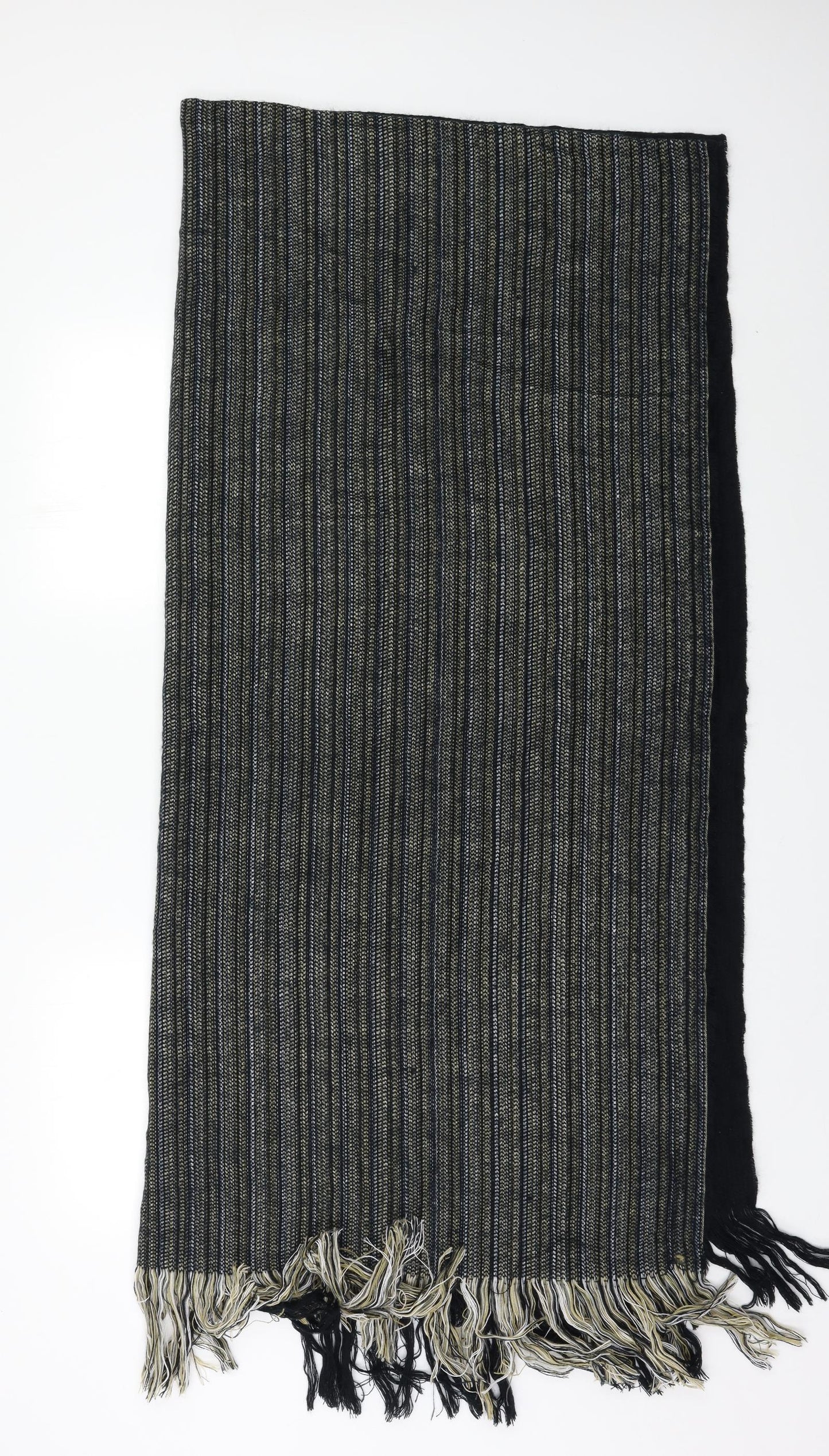 Preworn Womens Black Herringbone   Shawl/Wrap