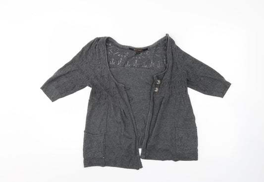 River Island Womens Grey   Shrug Jumper Size 8