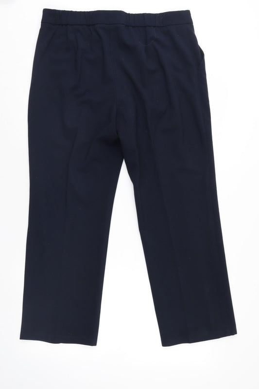 M&S Womens Blue   Trousers  Size 14 L26 in