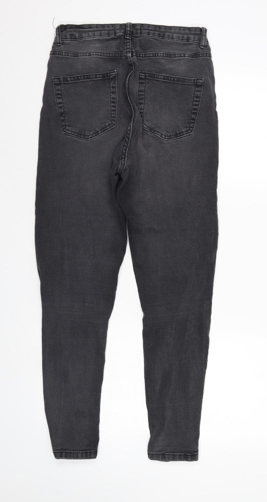 Denim & Co. Womens Black  Denim Straight Jeans Size 10 L27 in - elastic waist