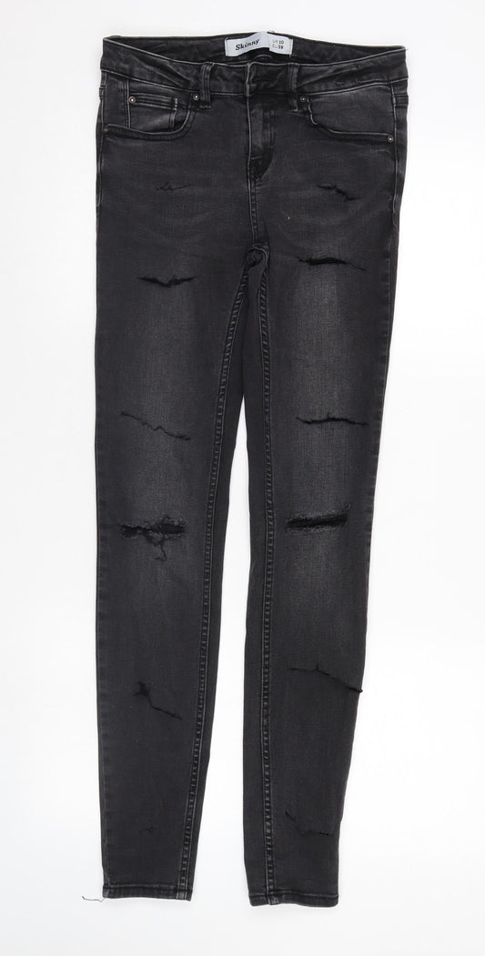 New Look Womens Black  Denim Skinny Jeans Size 10 L31 in