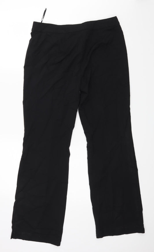 Papaya Womens Black   Trousers  Size 14 L27 in