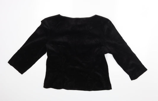 John Marks Womens Black   Basic Blouse Size 16