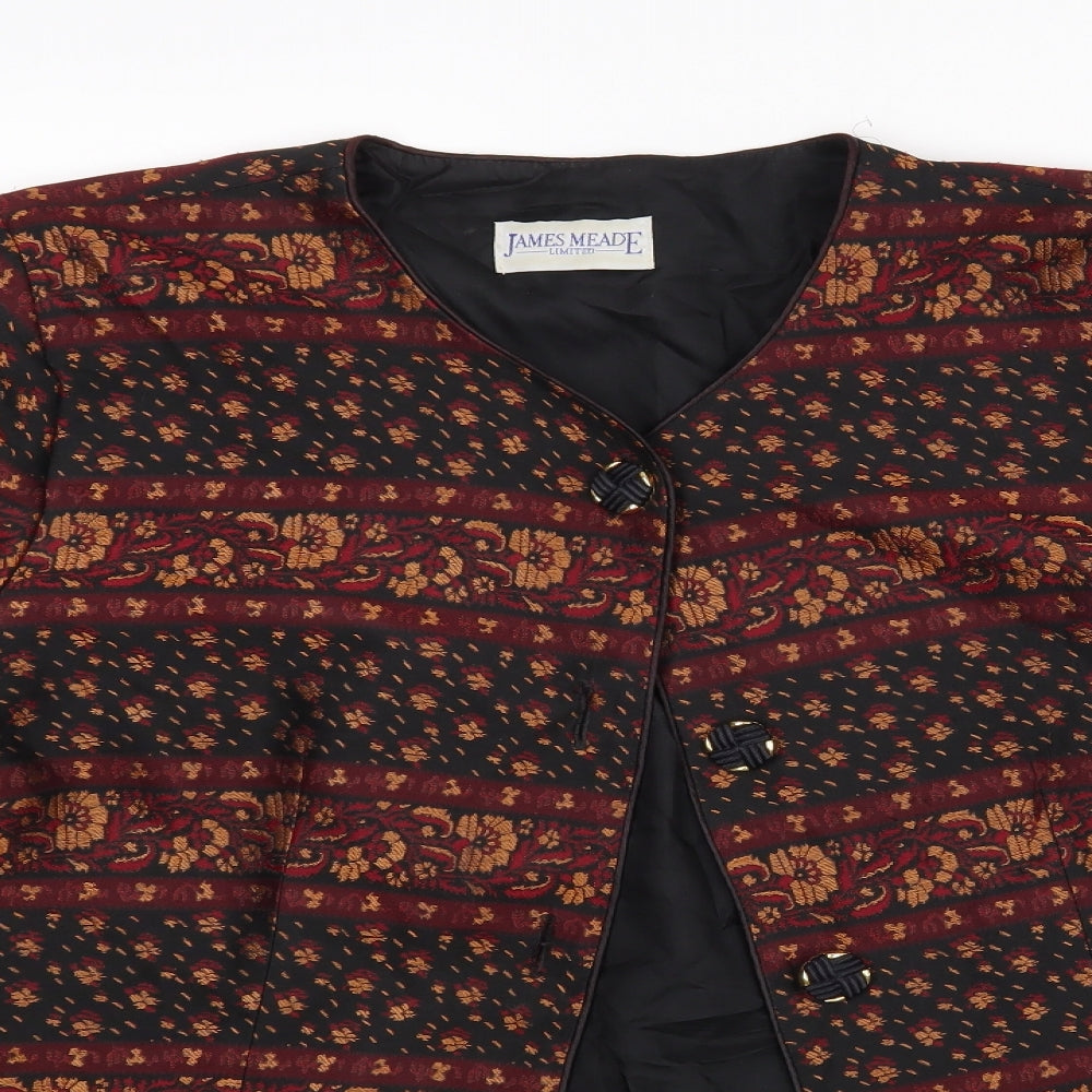 James Meade Womens Red Paisley  Jacket