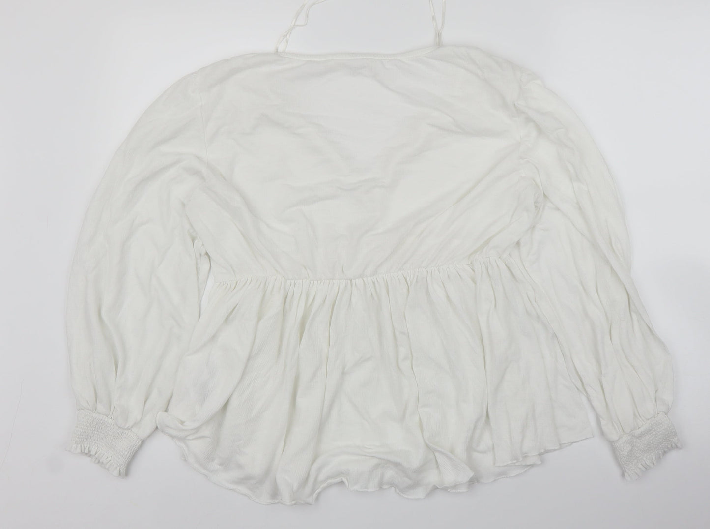 NINE SAVANNAH MILLER Womens White   Basic T-Shirt Size 6