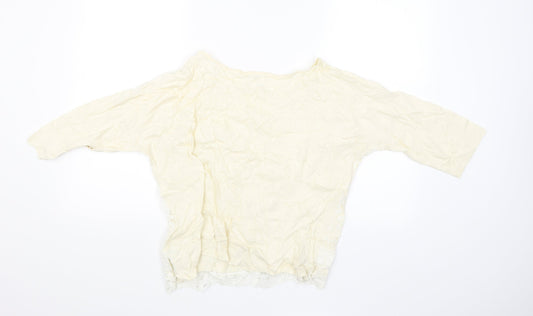 NEXT Womens Beige Floral  Basic Blouse Size 14
