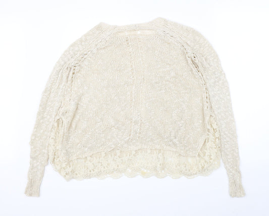 Vouley Vous Womens Beige   Pullover Jumper Size M