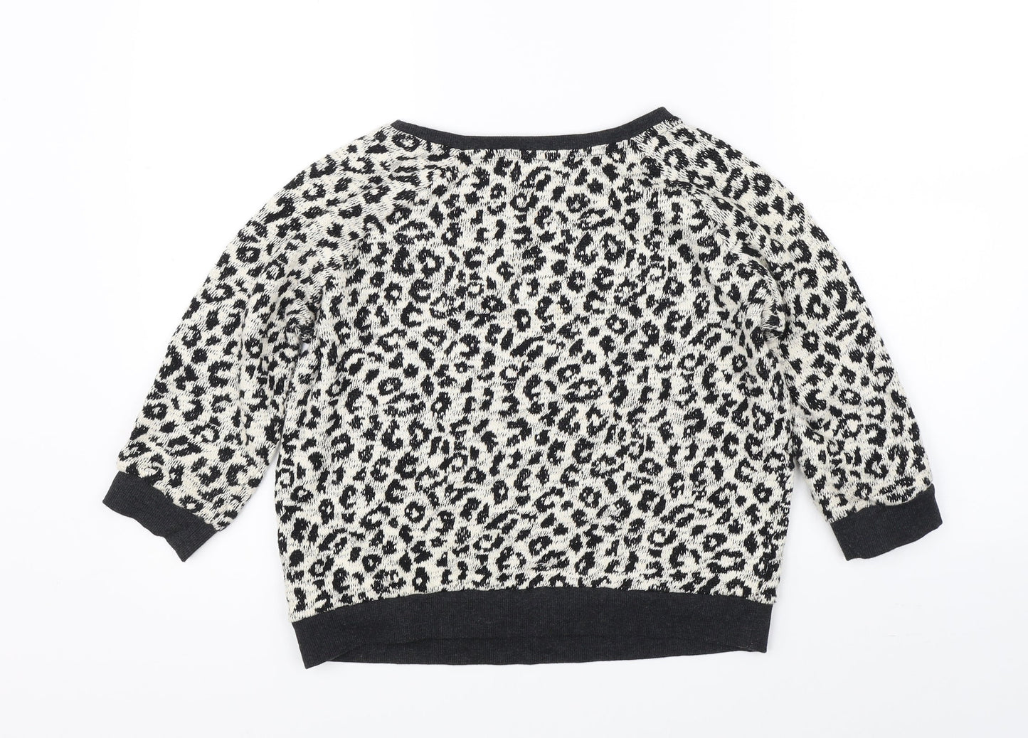 New Look Womens Beige Animal Print  Pullover Jumper Size 8