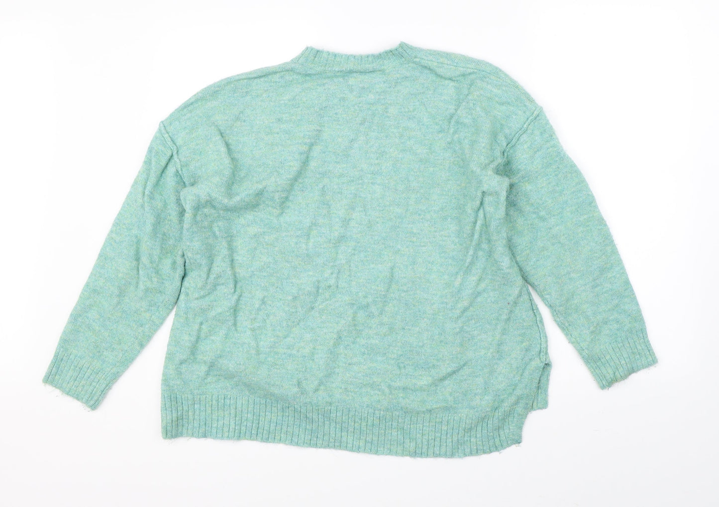 Love Knitwear Womens Green  Knit Pullover Jumper Size 14