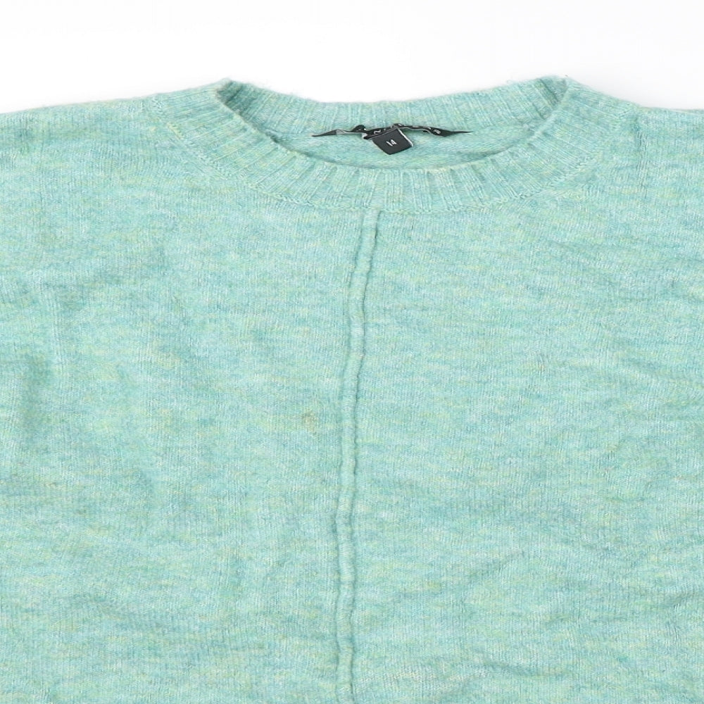 Love Knitwear Womens Green  Knit Pullover Jumper Size 14