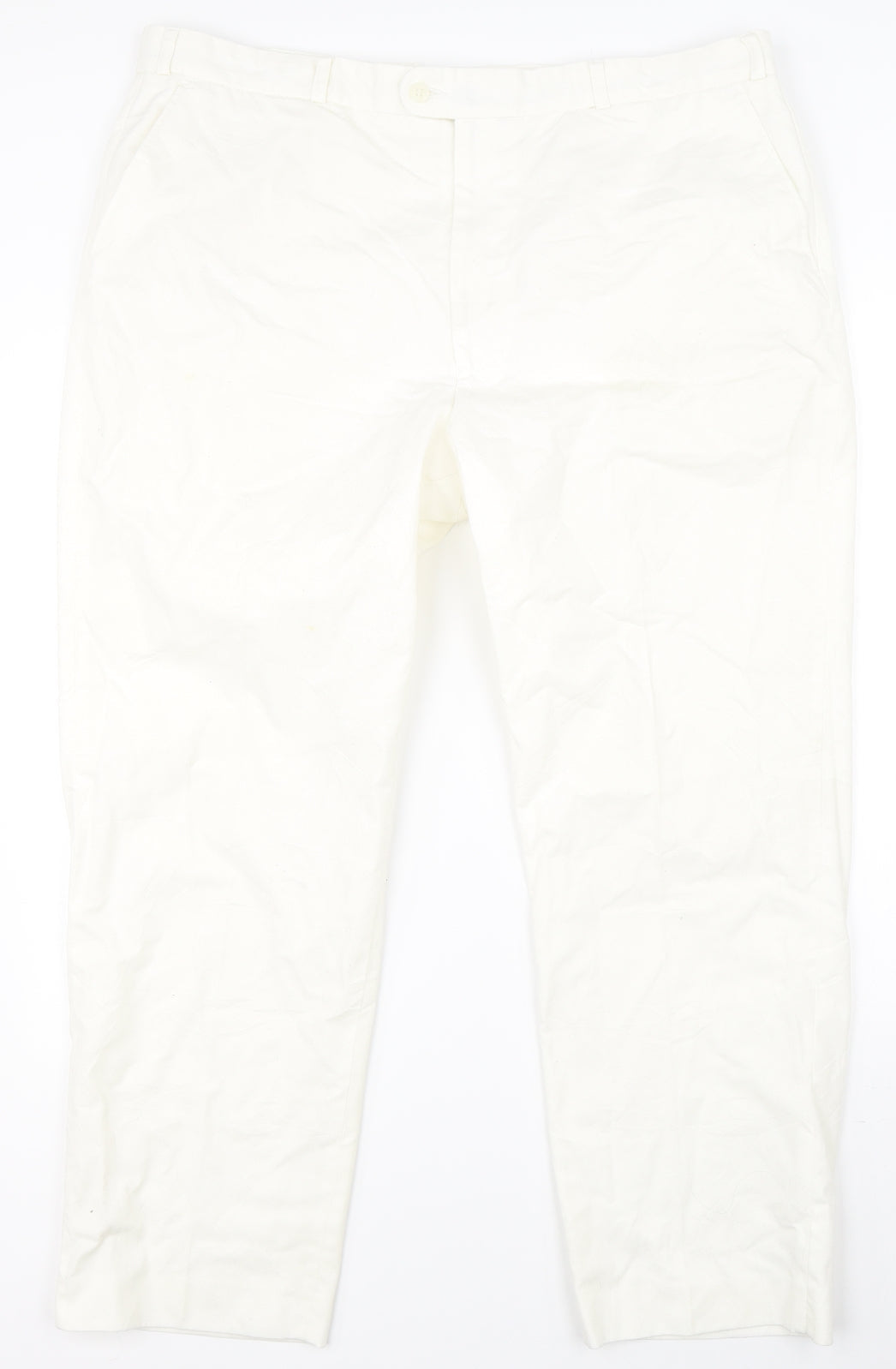 Preworn Womens White   Cropped Trousers Size 42 in L28 in