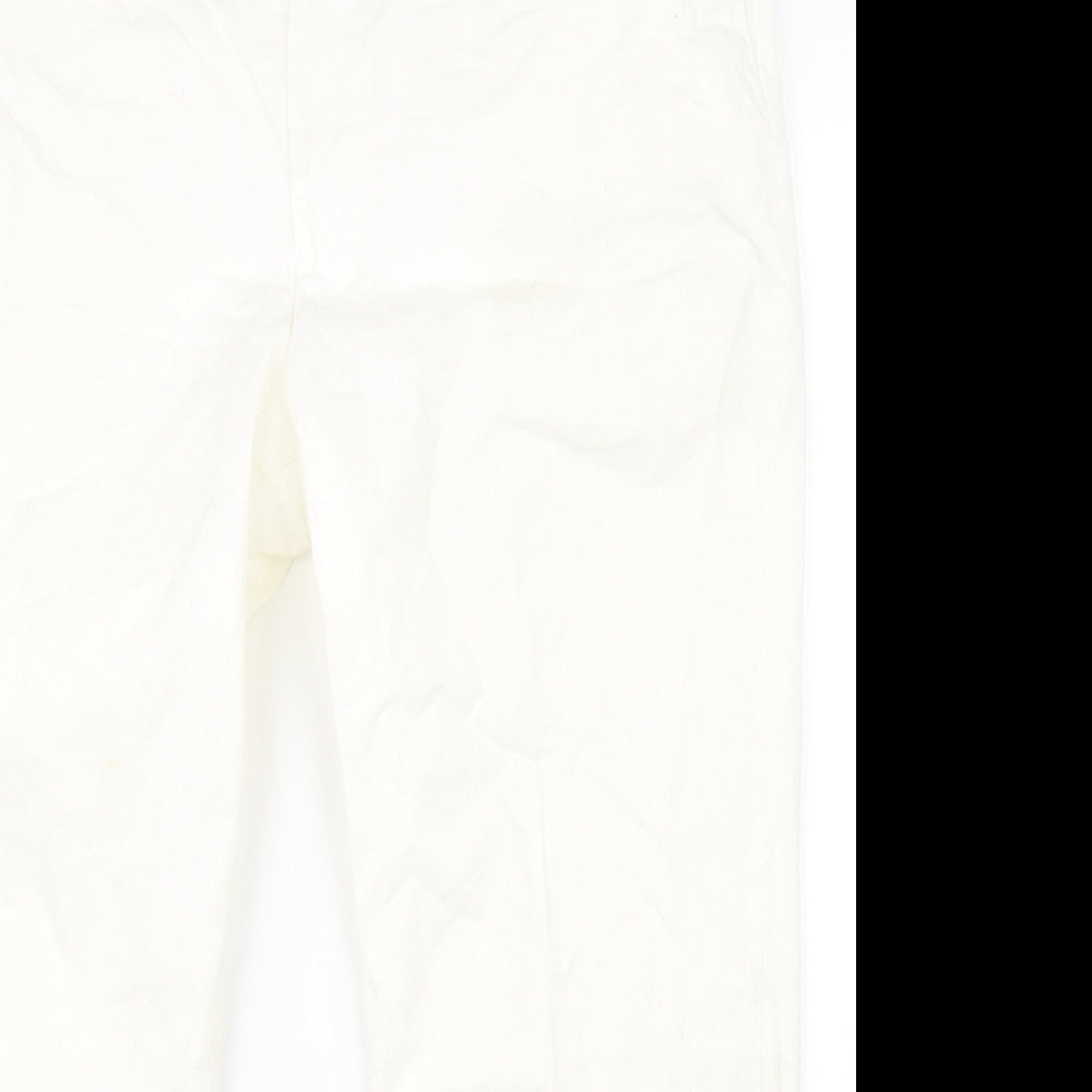 Preworn Womens White   Cropped Trousers Size 42 in L28 in