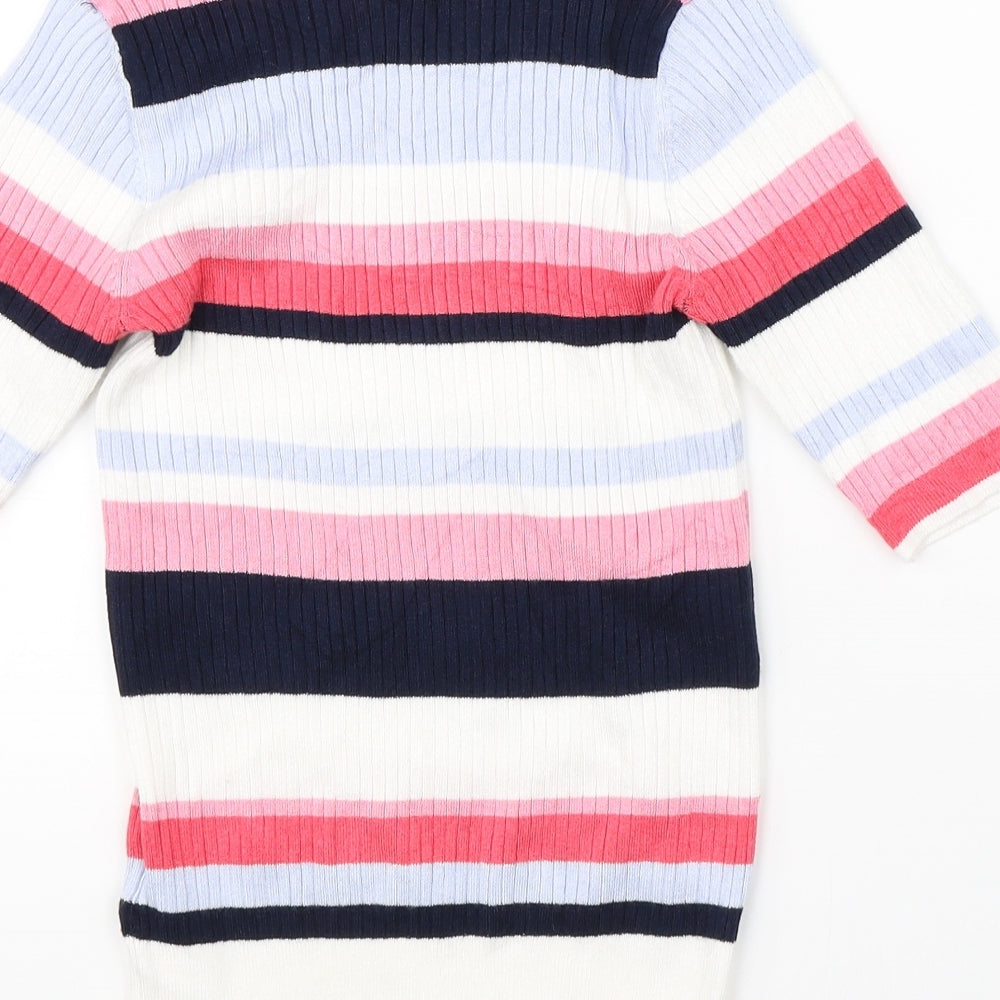 Marks & Spencer Womens Multicoloured Striped  Pullover Jumper Size 8