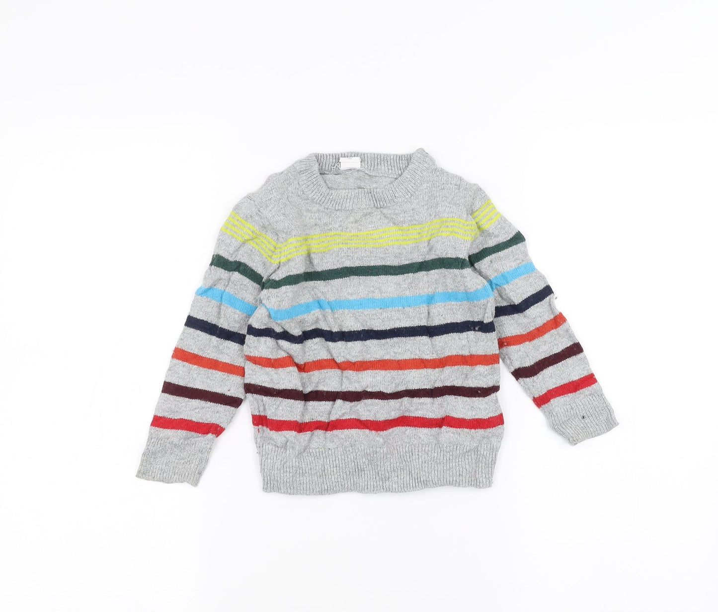 Gap Girls Grey Striped  Pullover Jumper Size 3 Years