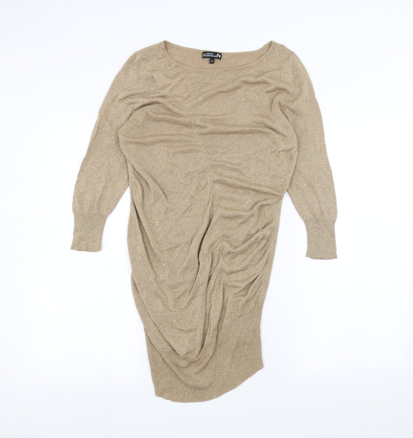 Papaya Womens Brown   Basic Blouse Size 12