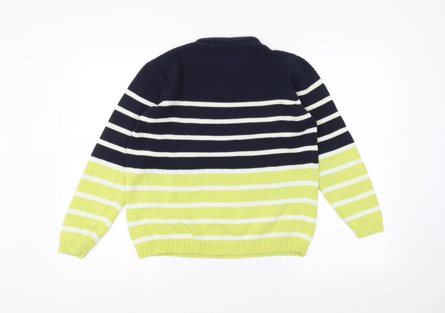 Bonmarché Womens Blue Striped  Pullover Jumper Size S