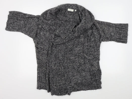 New Look Womens Grey   Wrap Jumper Size 12